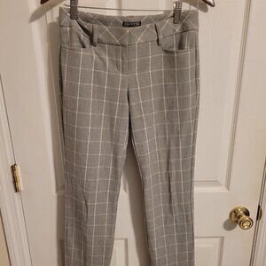 Woman's Express Columnist Dress Pants Gray Plaid size OOR